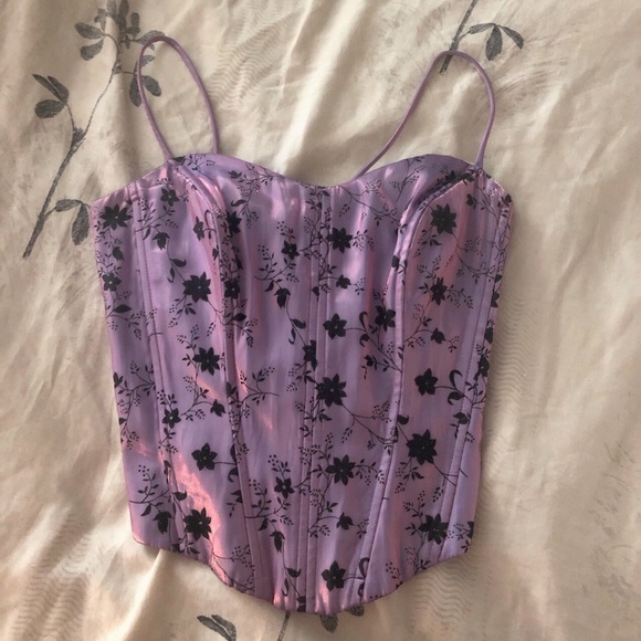 Vintage Purple Corset Top - Picture 3 of 3
